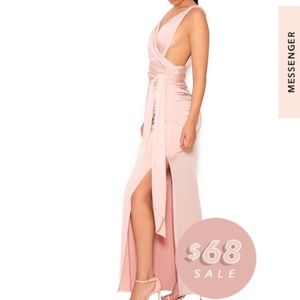 House of CB Blush Pink, side split dress!